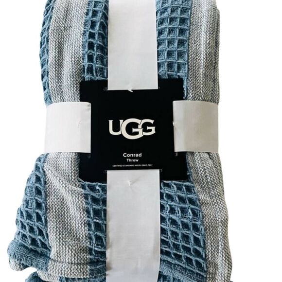 Ugg Conrad Throw Blanket- Succulent Blue - Picture 1 of 7